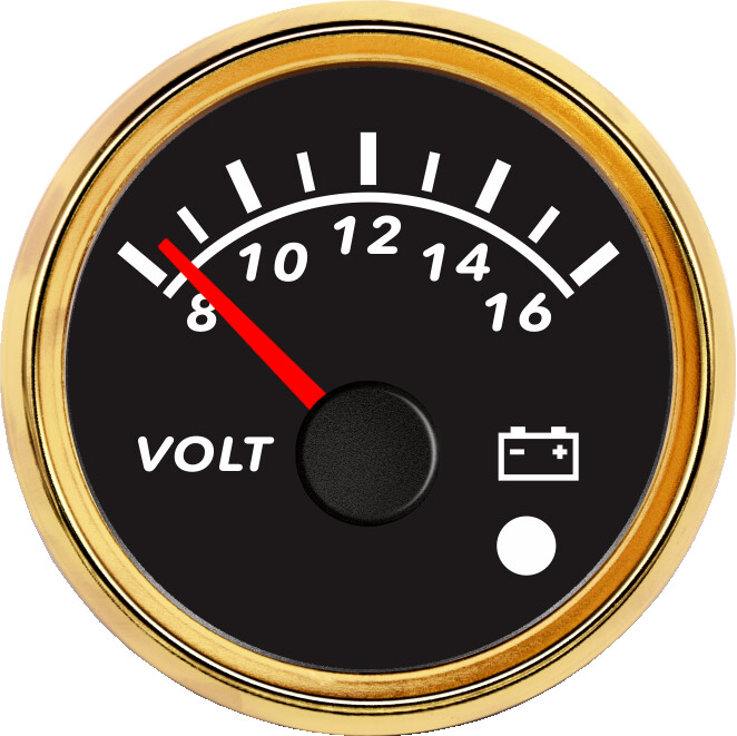 ECPC/ECPS-Voltmeter 12V (with low level alarm light)