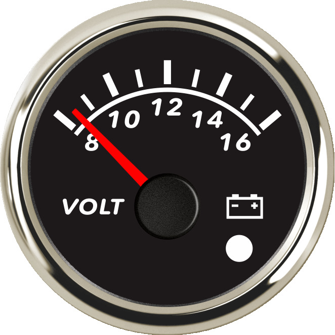 ECPC/ECPS-Voltmeter 12V (with low level alarm light)