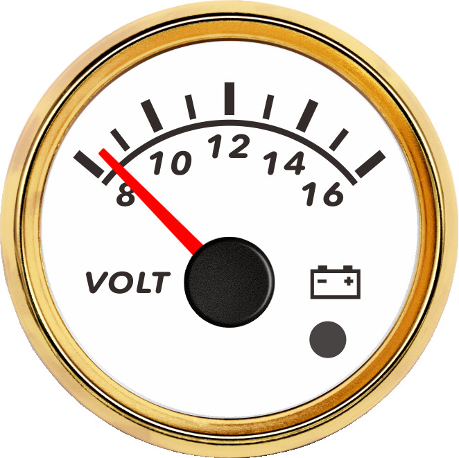 ECPC/ECPS-Voltmeter 12V (with low level alarm light)