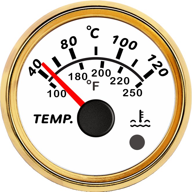 ECPC/ECPS-Water temperature gauge (with high temperature alarm light)