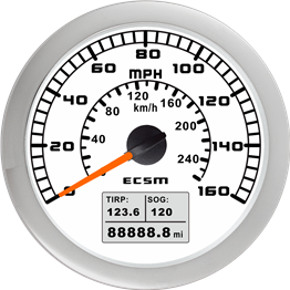 ECT-GPS speedometer 160MPH