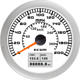 ECT-GPS speedometer 200MPH